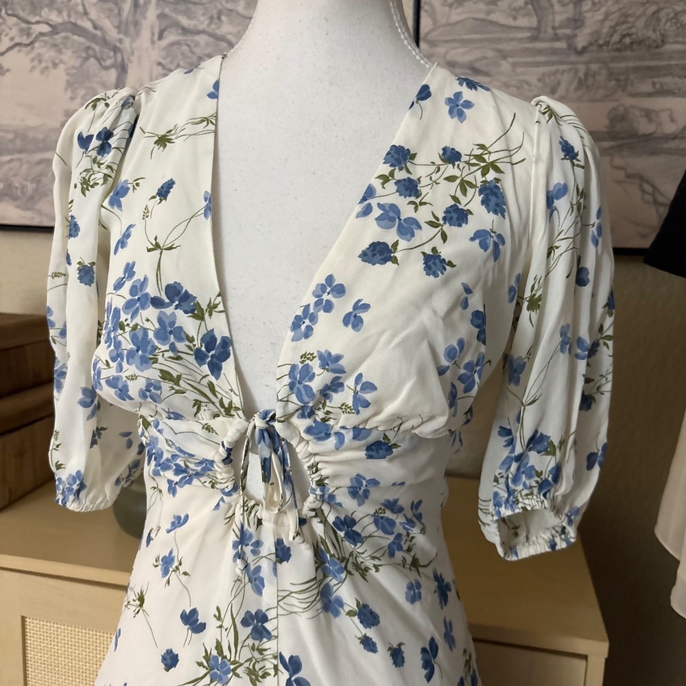 REFORMATION NEW Cressida mini dress in Clarita floral pattern Size 0 NWT - Picture 3 of 10